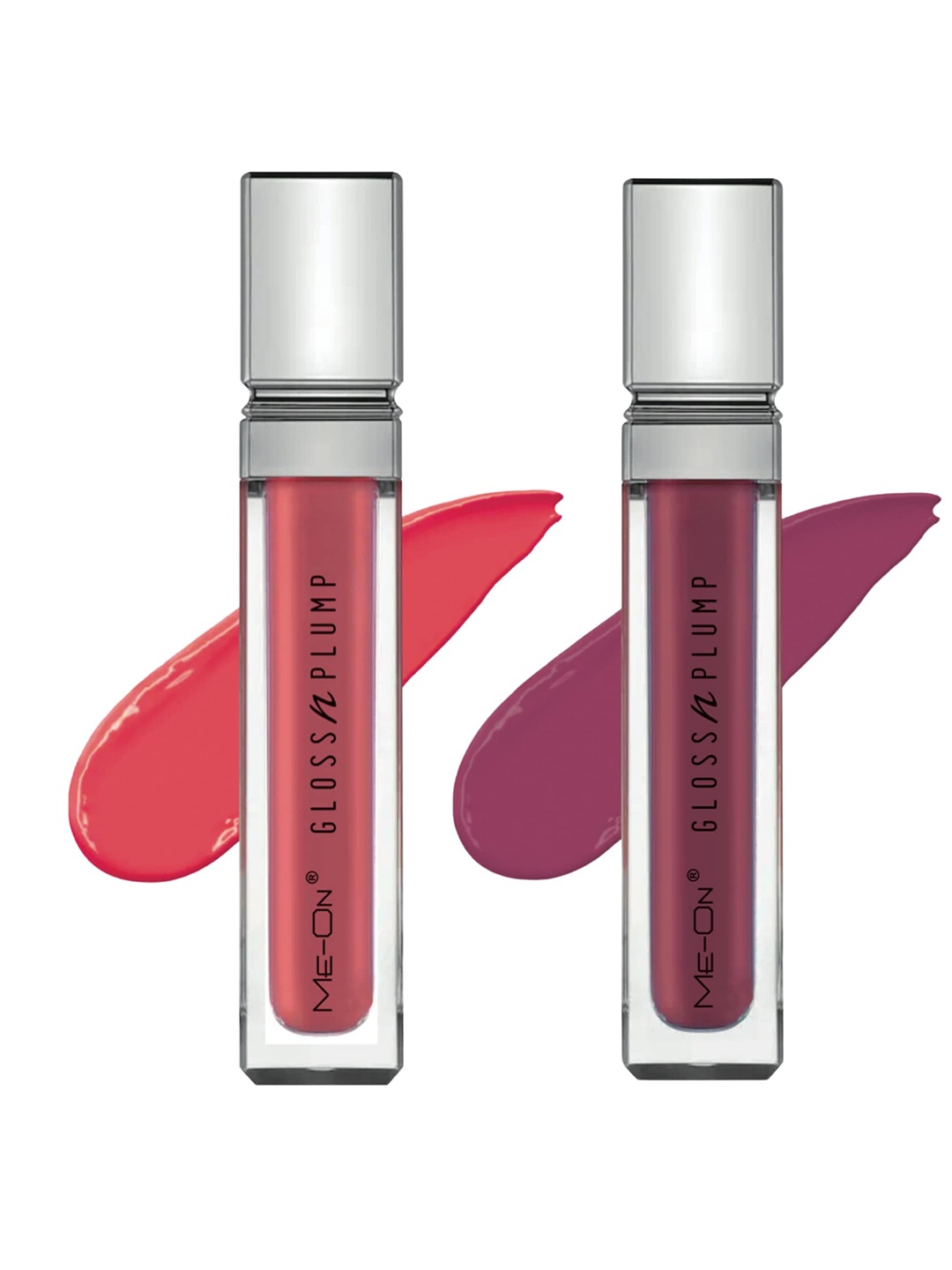 

ME-ON Set Of 2 Gloss & Plump Long-Lasting Lip Gloss 3ml Each - Shades 10 & 12, Pink