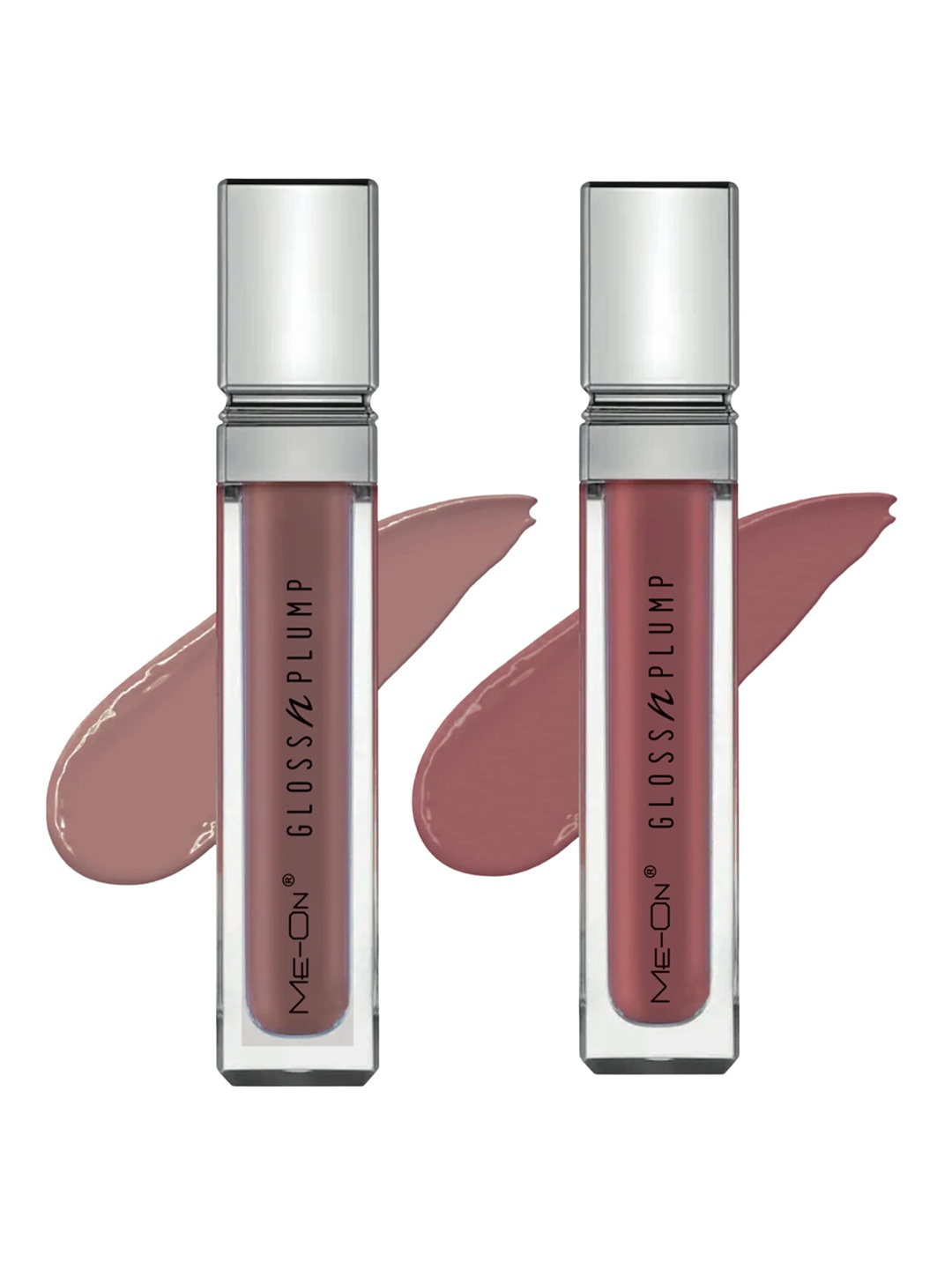 

ME-ON Set Of 2 Gloss & Plump Long-Lasting Lip Gloss 3ml Each - Shades 04 & 07, Nude