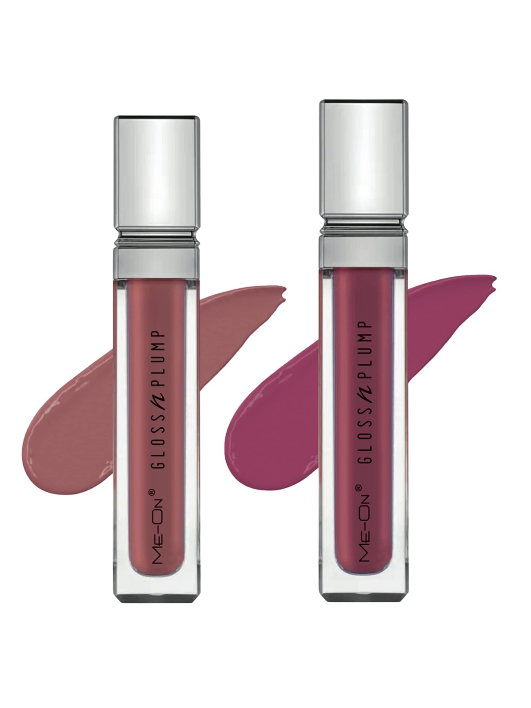 

ME-ON Set Of 2 Gloss & Plump Long-Lasting Lip Gloss 3ml Each - Shades 07 & 12, Pink