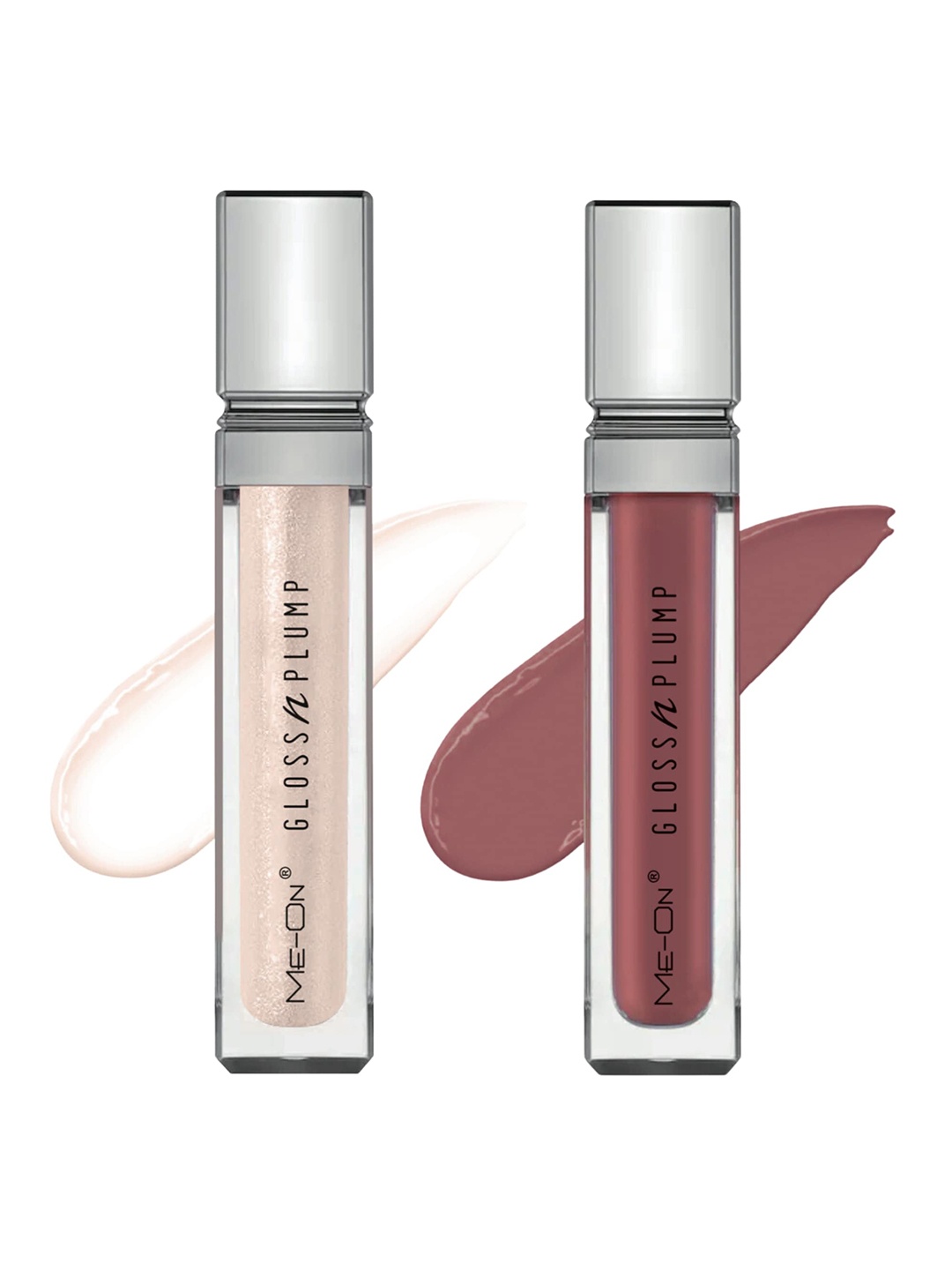 

ME-ON Set Of 2 Gloss n Plump Long Lasting Lip Gloss 3ml Each - Shades 03 & 07, Brown