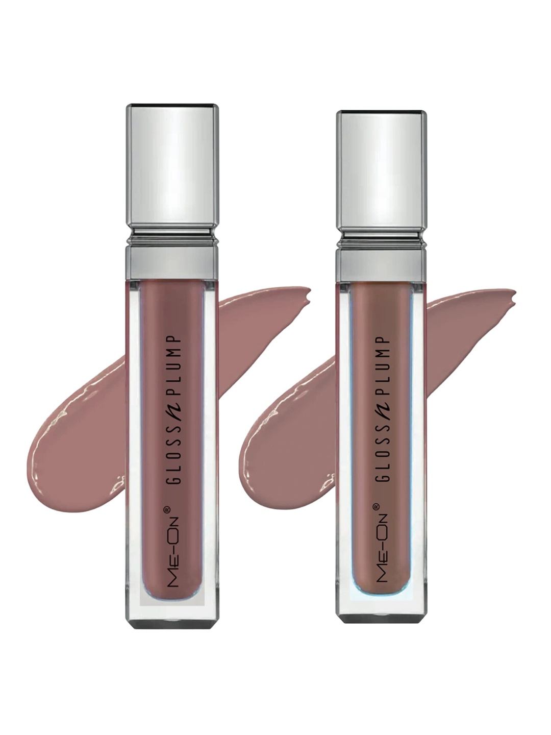 

ME-ON Gloss & Plump Set Of 2 Lip Gloss - 3ml Each - Shade 04-Shade 08, Nude