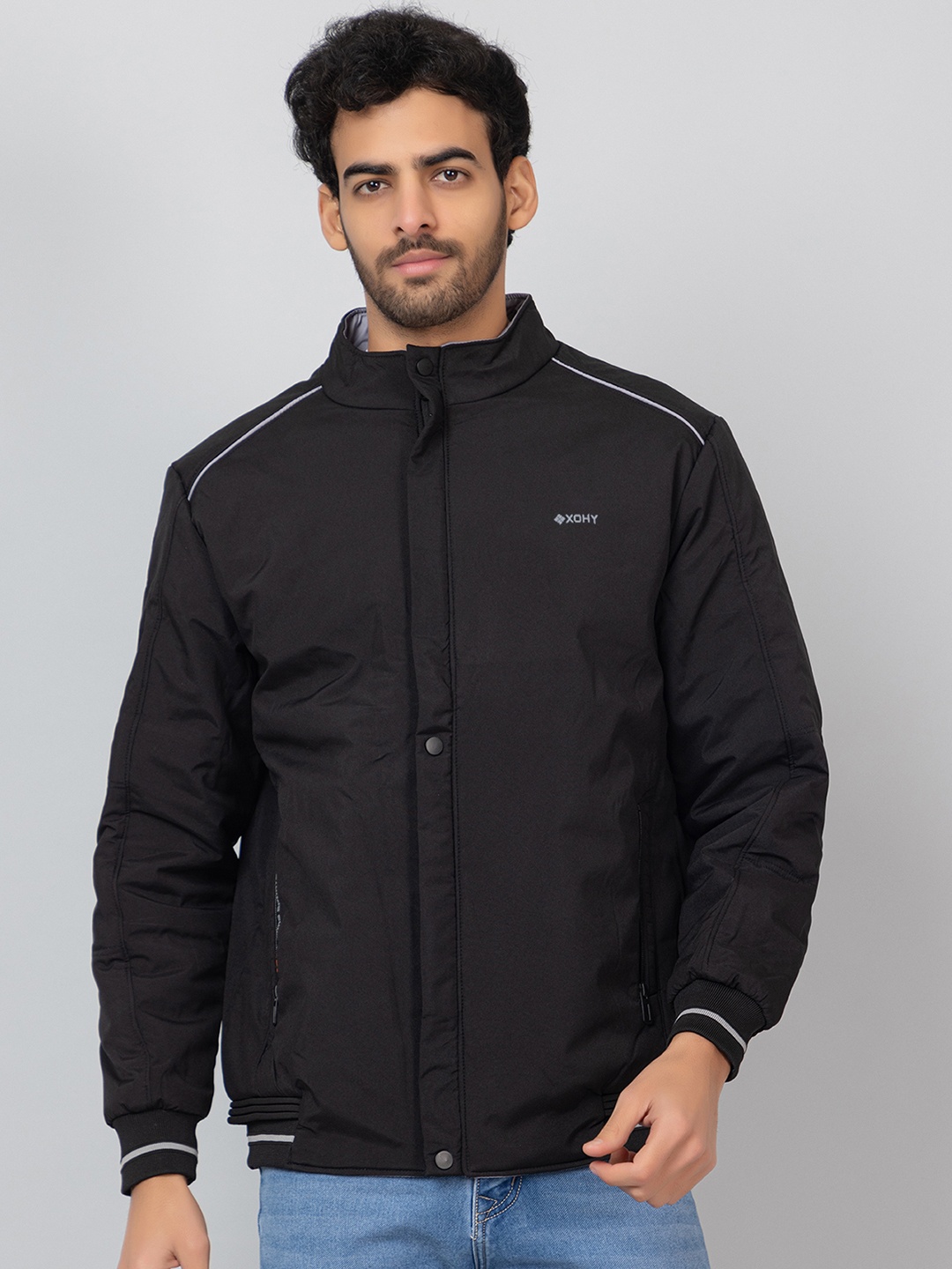 

Xohy Lightweight Bomber Jacket, Black