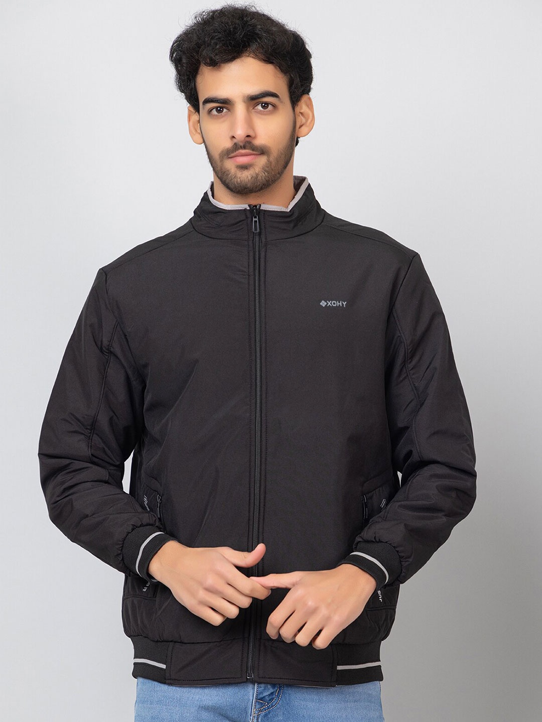 

Xohy Lightweight Bomber Jacket, Black