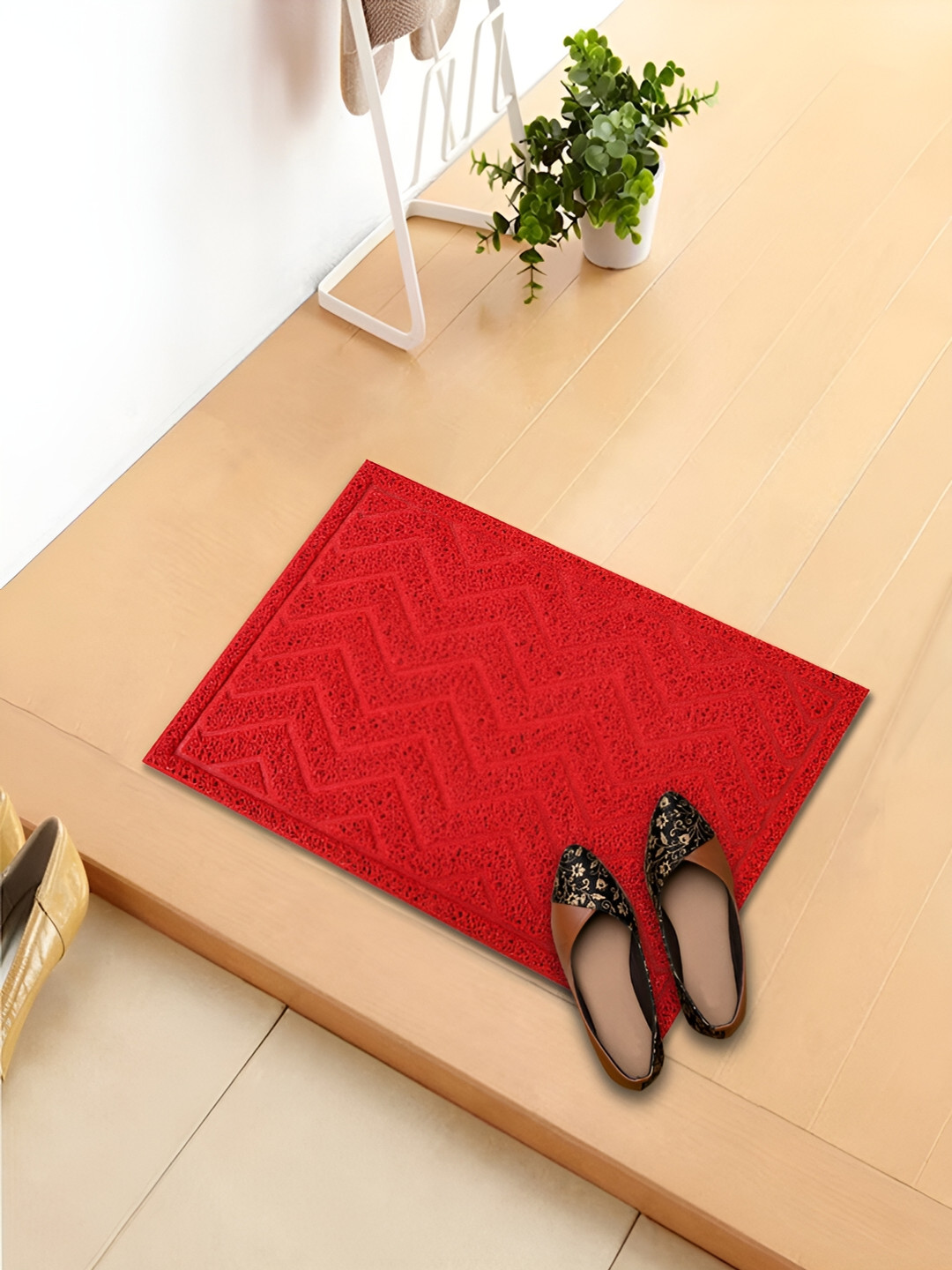 

DREAM WEAVERZ Red Rubber Coir Anti-Skid Doormat