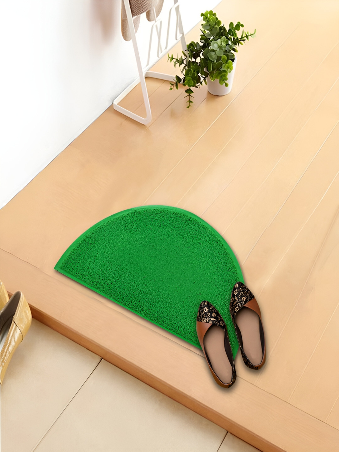 

DREAM WEAVERZ Pack of 1 Green Rubber Coir 1000 GSM 60cm x40cm Anti-Skid Doormat