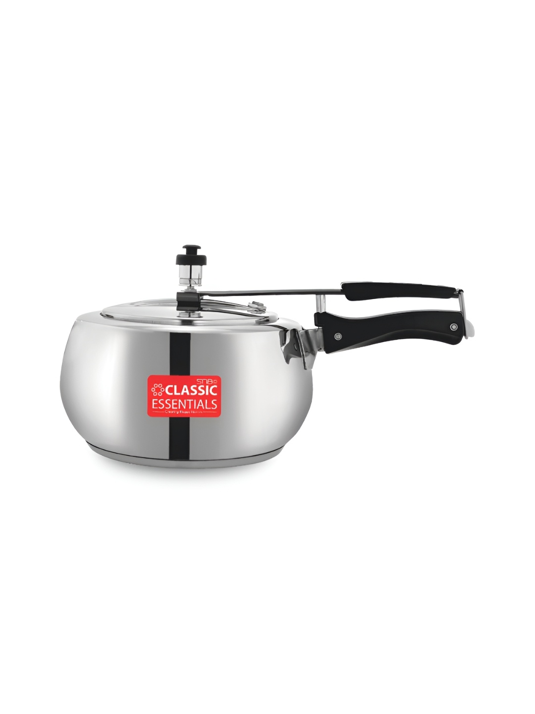 

Classic Essentials Prochef Concave Black Stainless Steel Induction Base Pressure Cooker 3L, Silver