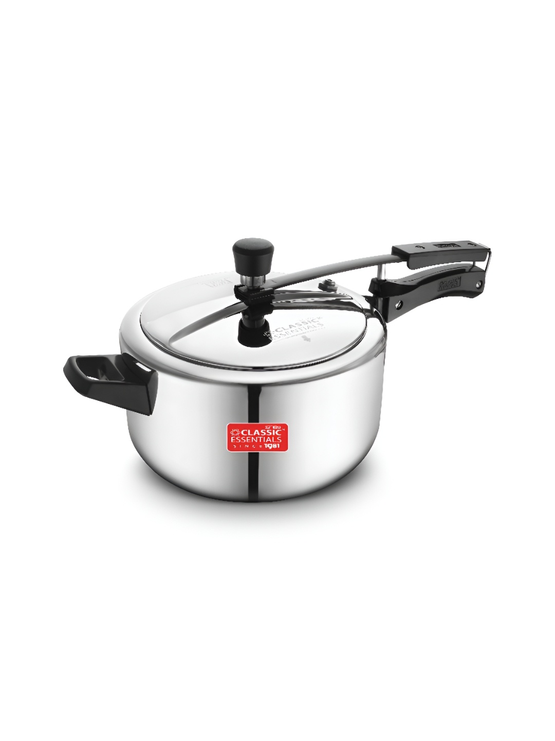 

Classic Essentials Silver-Toned Tri-Ply Stainless Steel Pressure Cooker 3 L