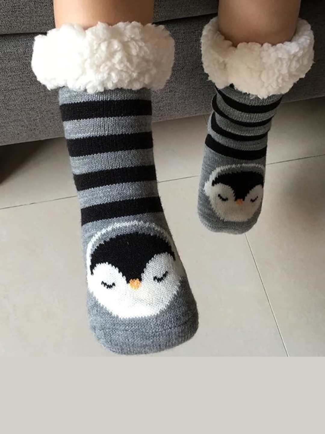 

EL REGALO Girls Patterned Above Ankle Length Socks, Grey
