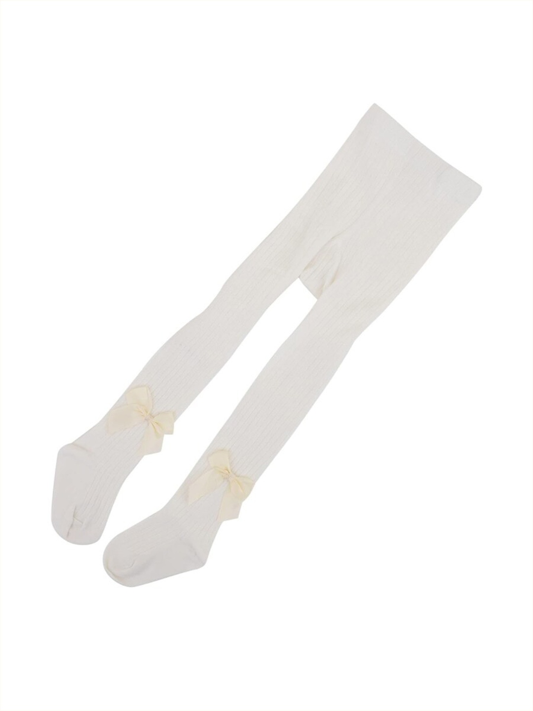 

EL REGALO Girls Solid Stockings, White