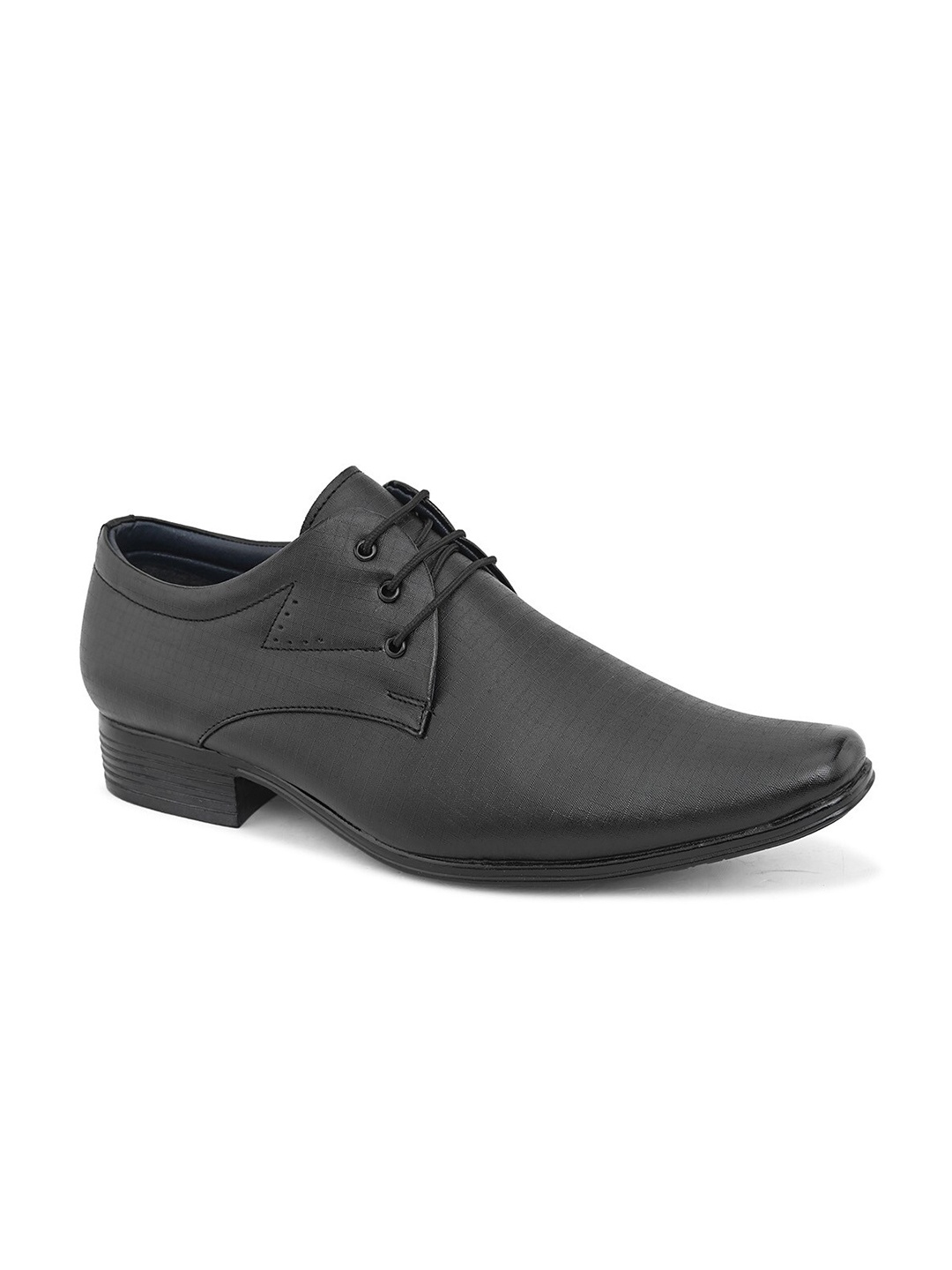 

IMCOLUS Men Textured Lace Up Formal Derbys, Black
