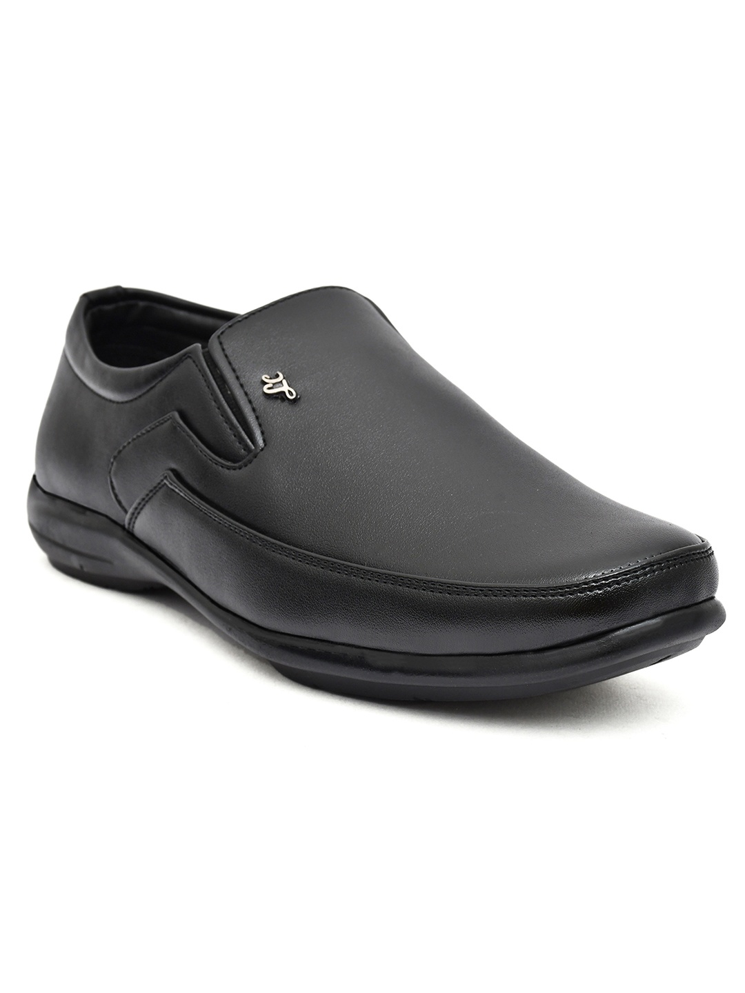 

IMCOLUS Men Round Toe Formal Slip-On Shoes, Black