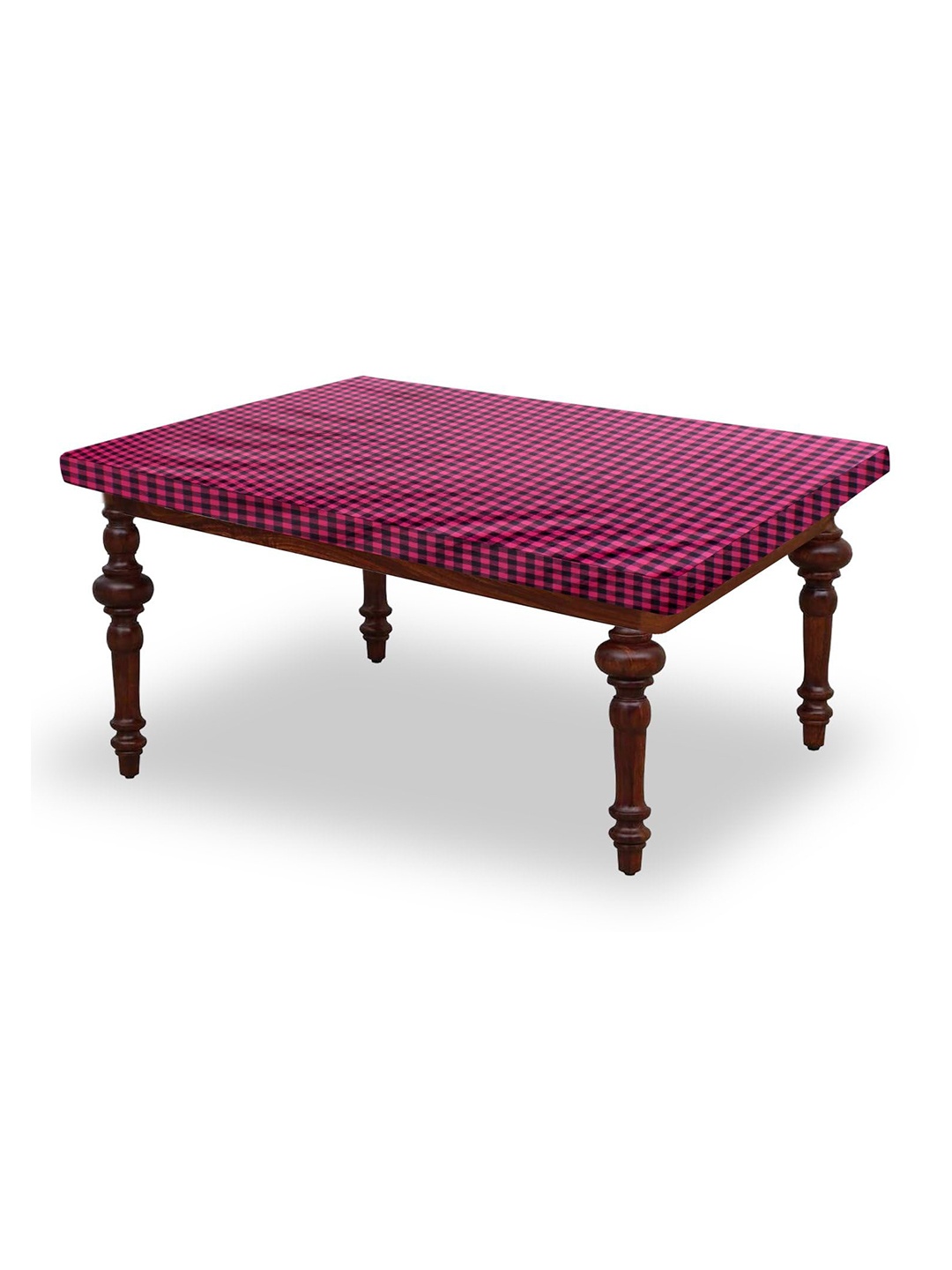 

Stylista Maroon & Black Checked Waterproof 4-Seater Table Cover