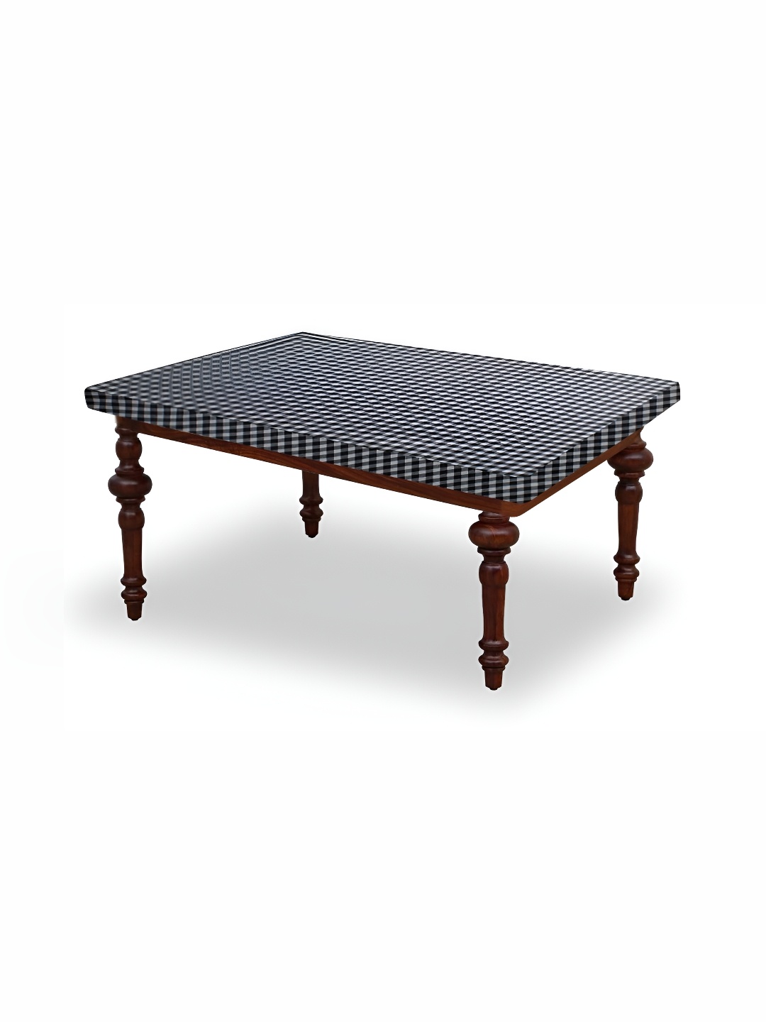 

Stylista White & Black Checked Waterproof 2-Seater Table Cover