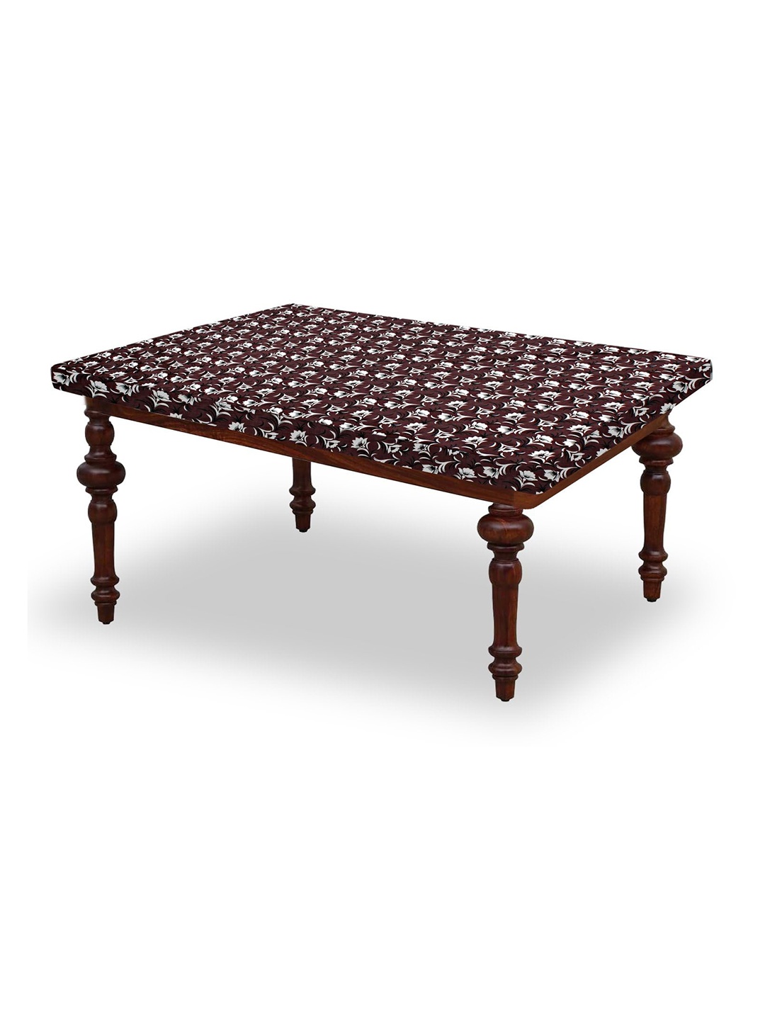 

Stylista Brown & White Floral Printed Waterproof Table Cover