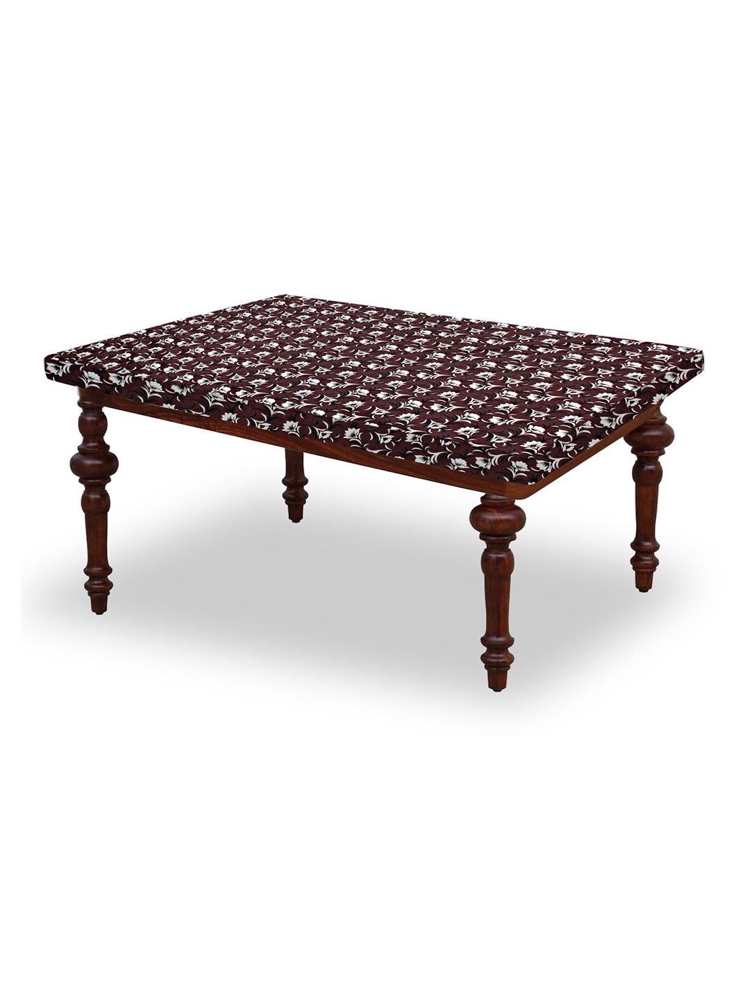 

Stylista Brown & White Floral Printed Waterproof 4-Seater Table Cover
