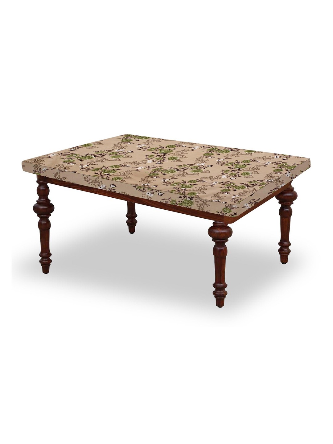

Stylista Beige & Green Floral Printed Waterproof Table Cover