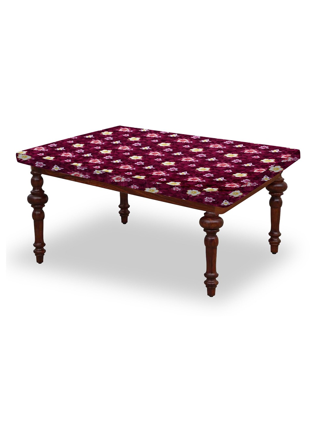 

Stylista Red & Yellow Floral Printed Waterproof Table Cover