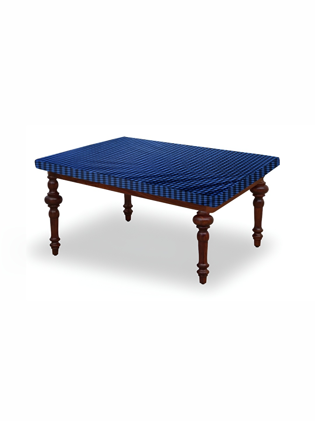 

Stylista Blue & Black Checked Printed Waterproof Table Cover