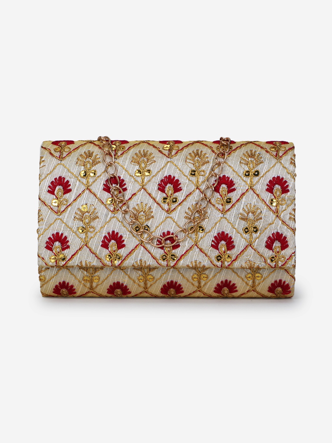 

Spice Art Embroidered Purse Clutch, Maroon