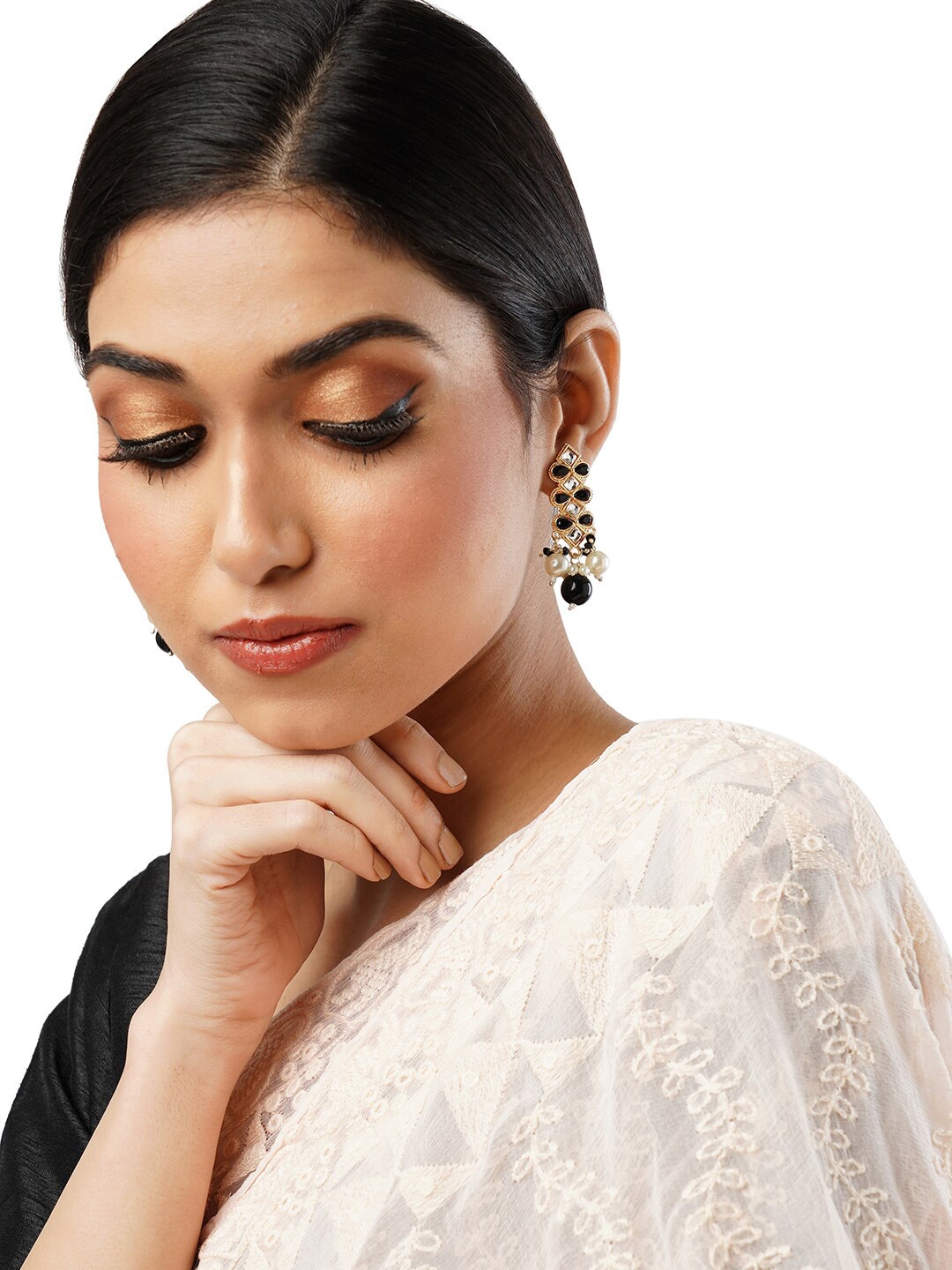 

Anouk Gold-Toned Gold-Plated Contemporary Drop Earrings