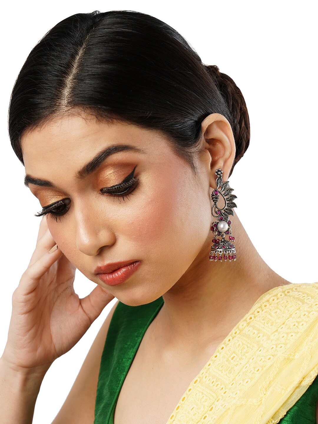 

Anouk Brass-Plated Floral Jhumkas, Gold