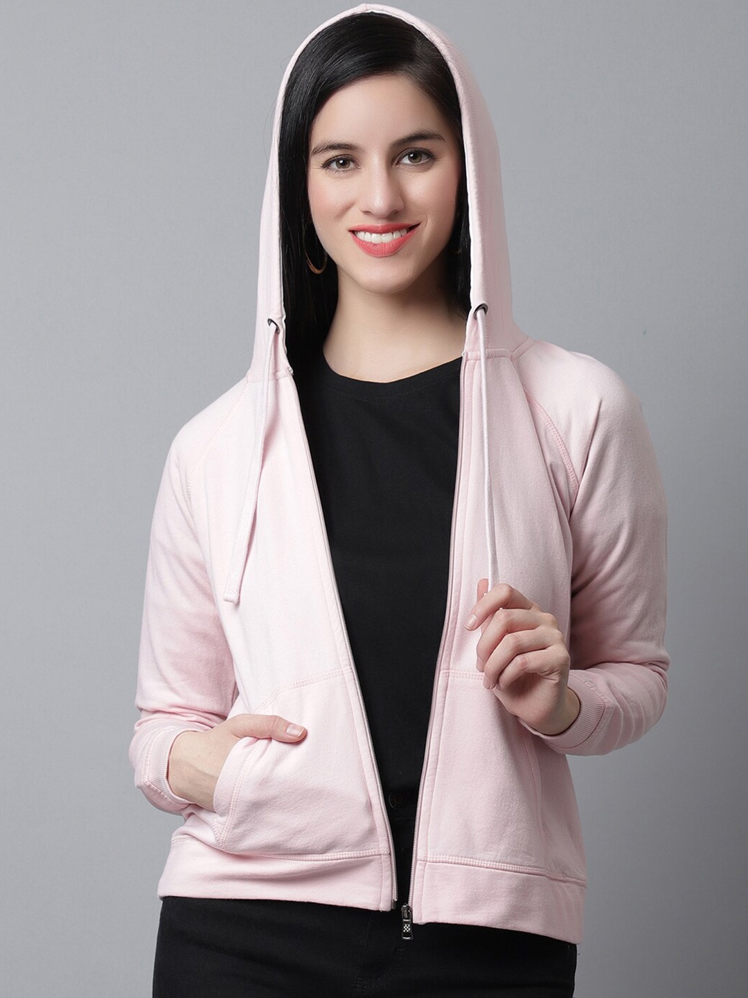 

Rute Fleece Long Sleeves Hooded Sweatshirt, Pink