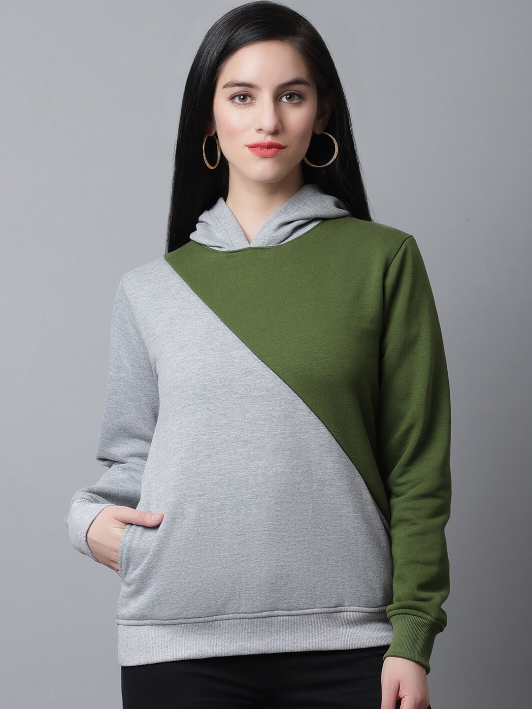 

Rute Colourblocked Hooded Sweatshirt, Grey