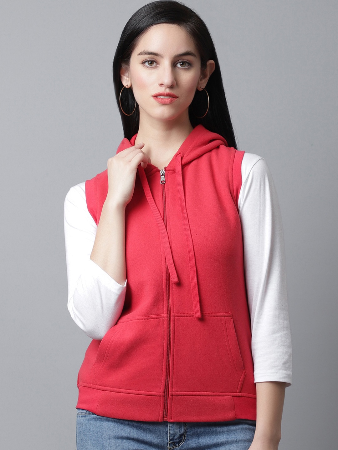 

Rute Hooded Long Sleeves Sweatshirt, Red