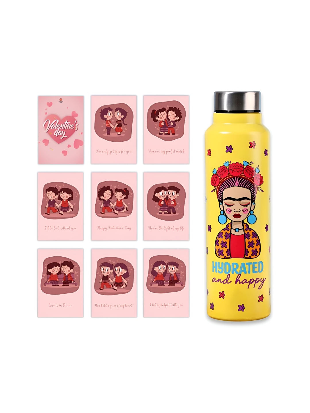 

Happening Hippo Yellow Valentine Gift for Boyfriend Girlfriend Water Bottle 980 ml