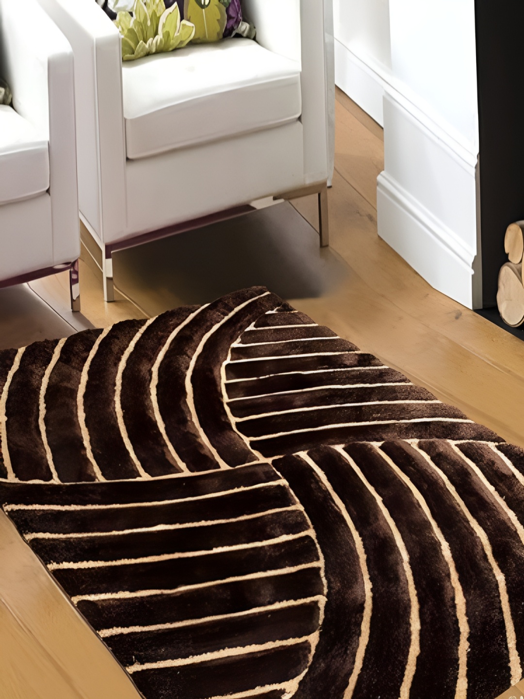 

Shopgallery Brown & Beige Geometric Anti-Skid Shaggy Carpet