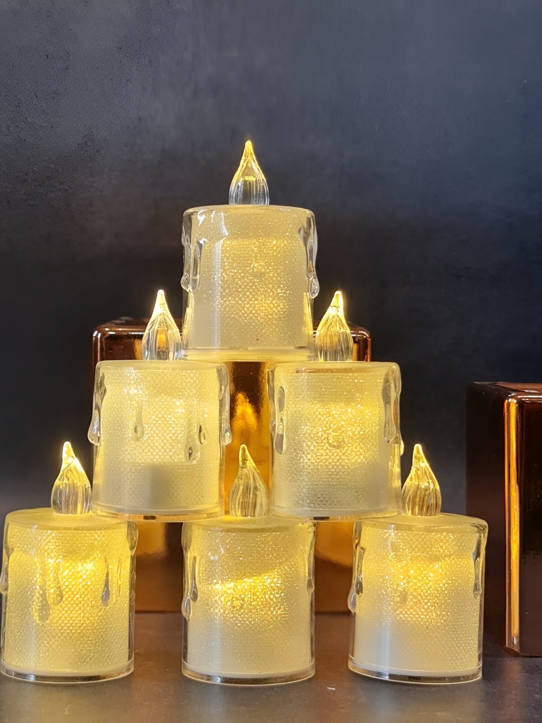 

Satyam Kraft Yellow 6 pieces Tea Light Candle