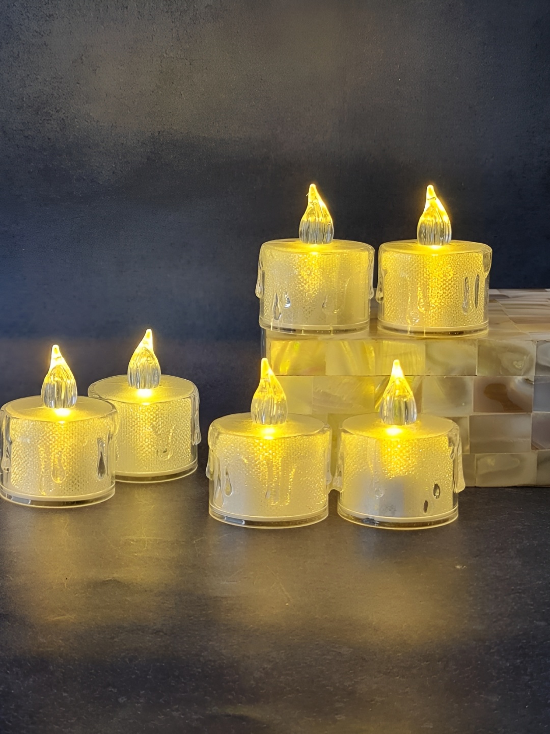 

Satyam Kraft Yellow 6 pieces Tea Light Candle