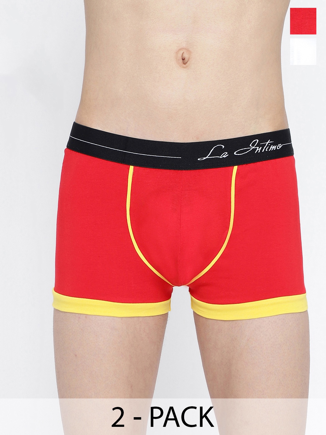 

La Intimo Men Pack Of 2 Bold Micro Sport Trunks LITR020B, Red