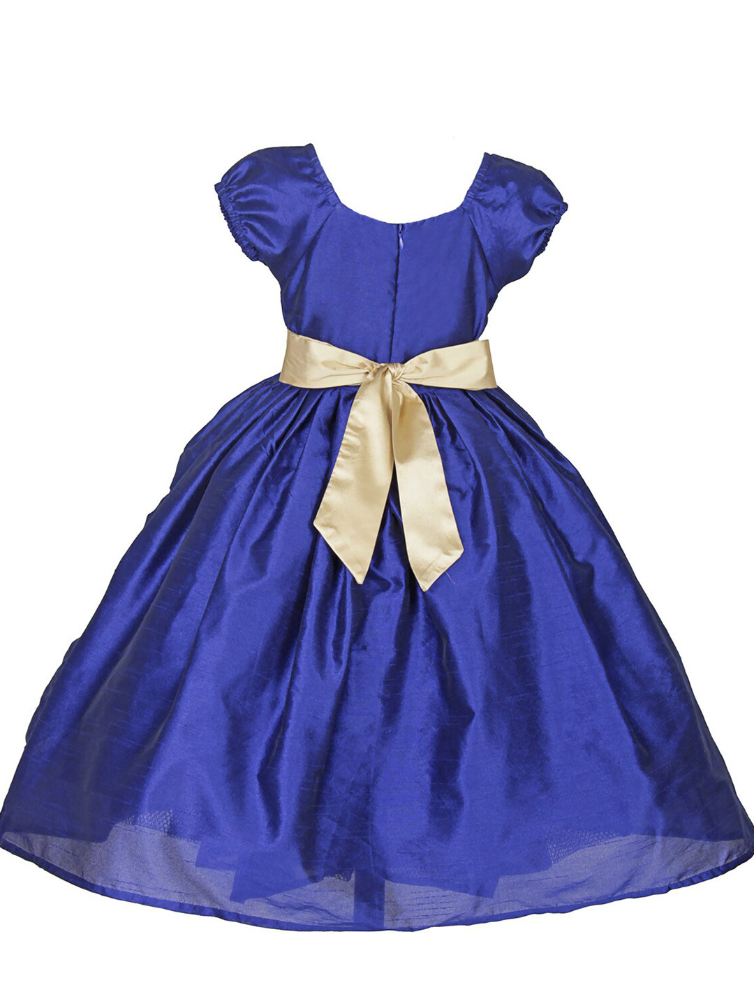 

BAESD Square Neck Puff Sleeve Satin Fit & Flare Maxi Dress, Blue