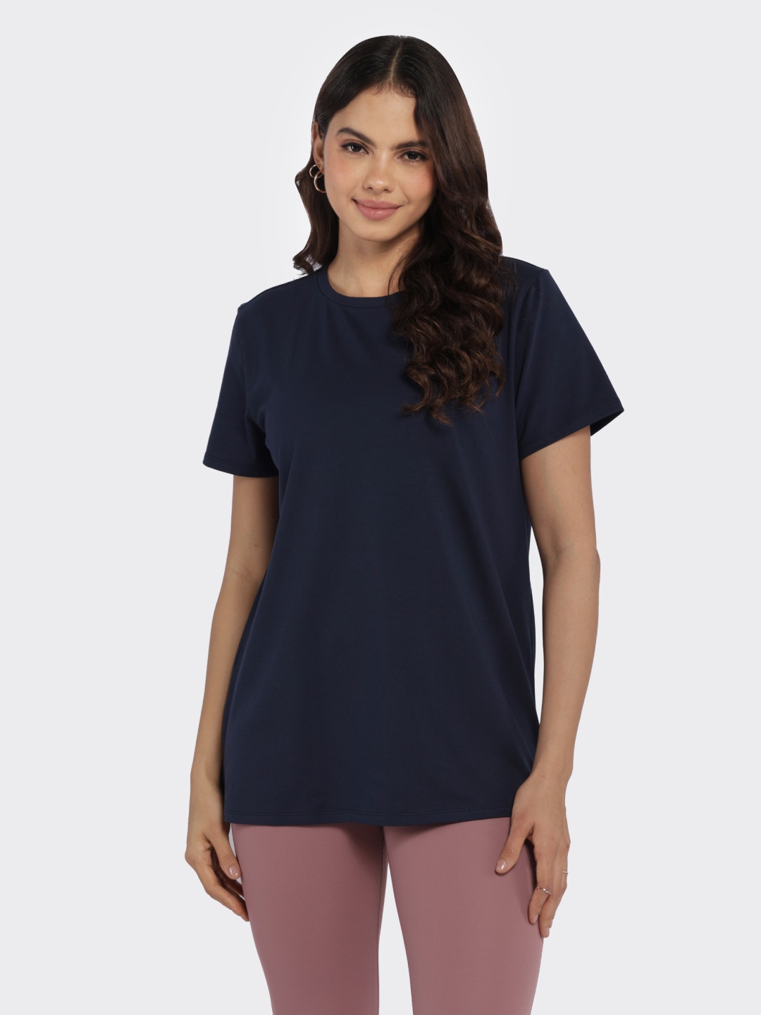 

Blissclub Moisture Wicking Oversized Sports T-shirt, Navy blue