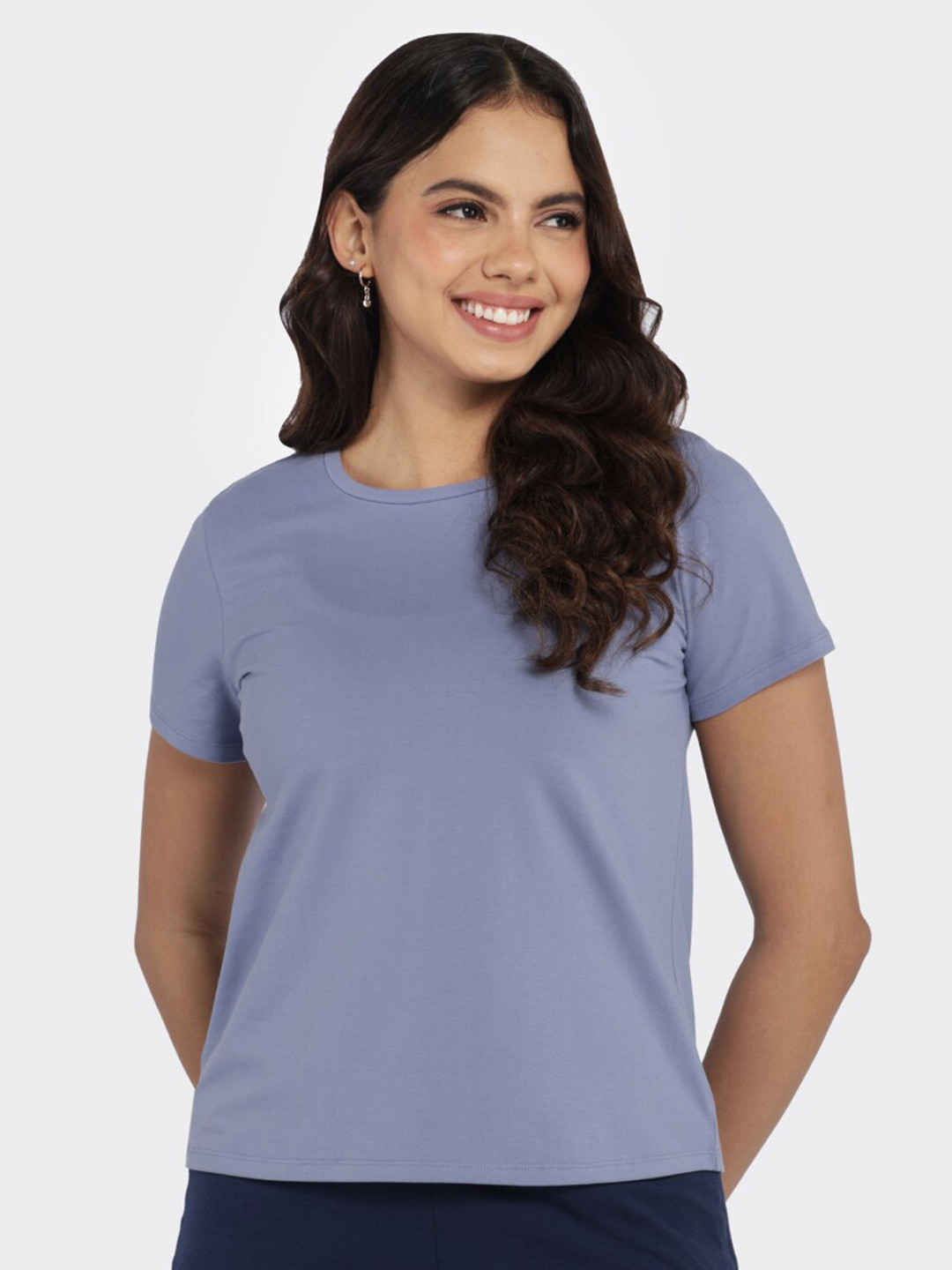 

Blissclub Round Neck Short Sleeves Moisture Wicking Sports T-shirt, Mauve