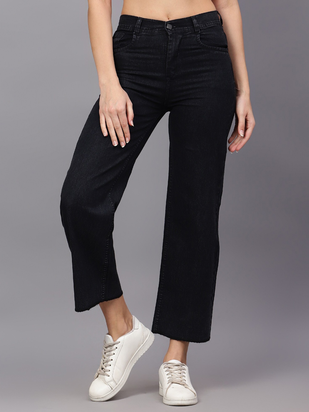 

TYFFYN Women Jean Slim Fit High-Rise Stretchable Jeans, Navy blue