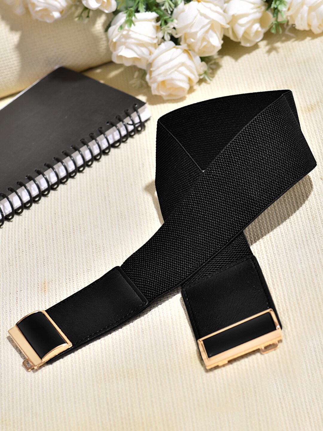 

DressBerry Women Black Synthetic Leather Belt