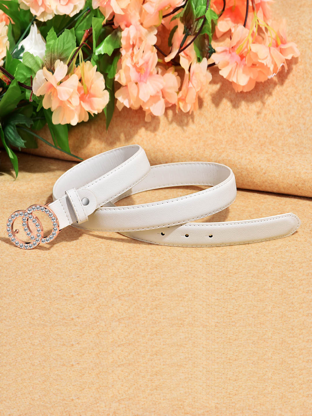 

DressBerry Women White Embellished Belt