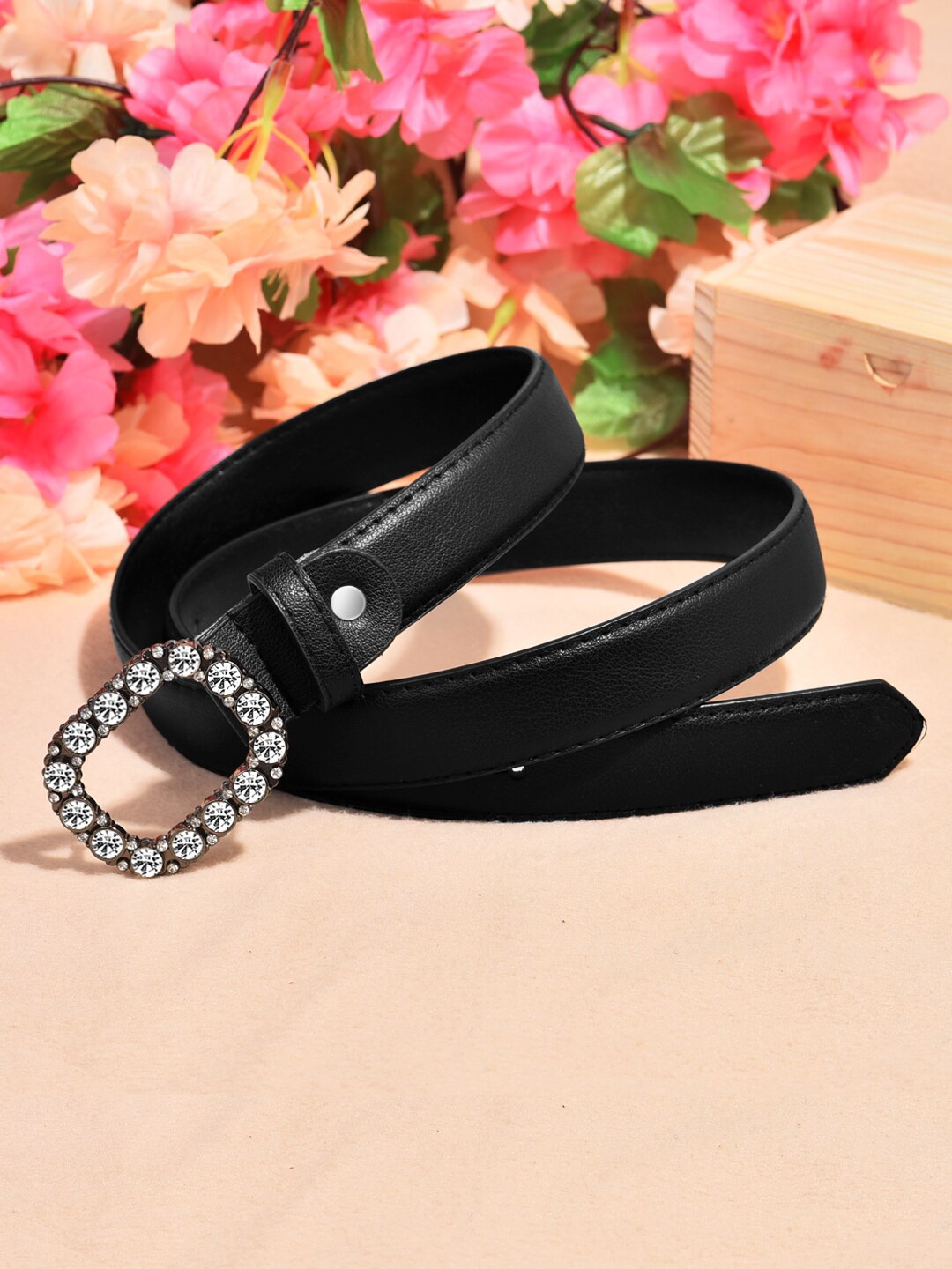 

DressBerry Women Black PU Belt