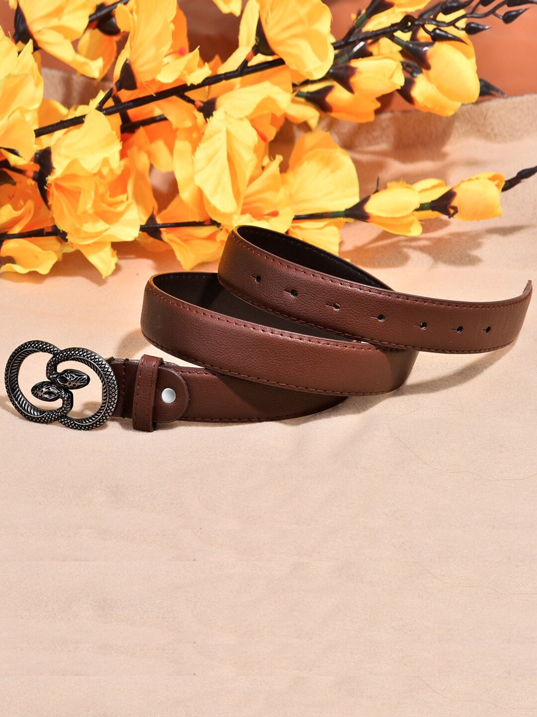

DressBerry Women Brown Slim Belt