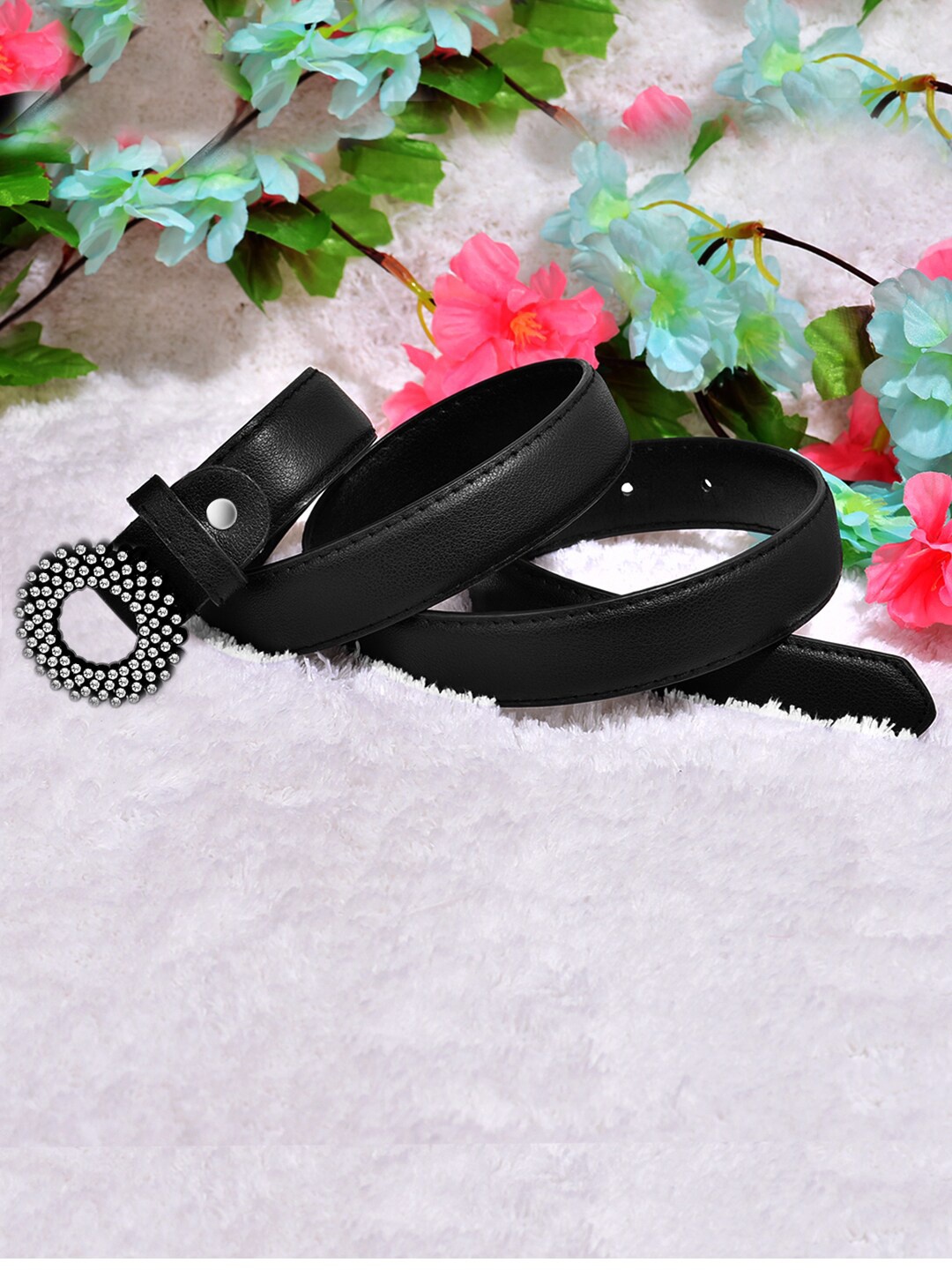 

DressBerry Women Black Embellished Slim Belt