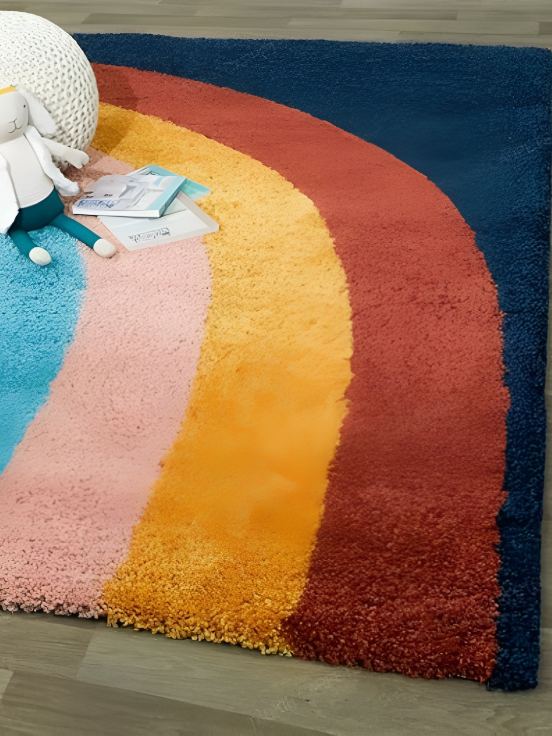 Shopgallery Mustard & Brown Geometric Anti-Skid Carpet