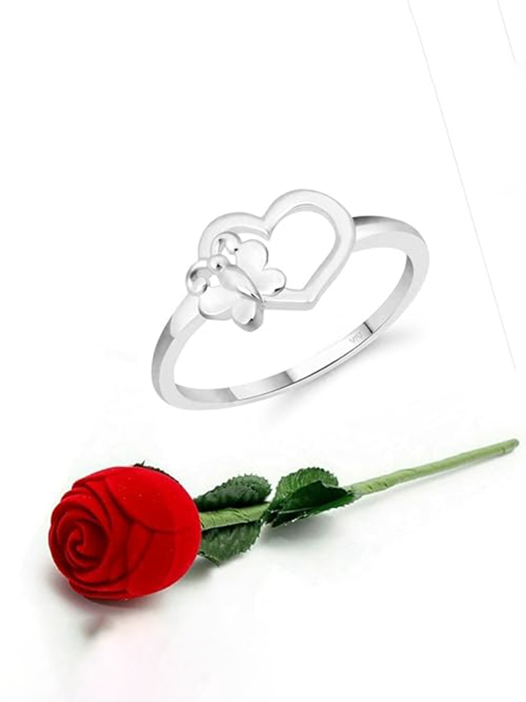 

Vighnaharta Rhodium-Plated Finger Ring, Silver