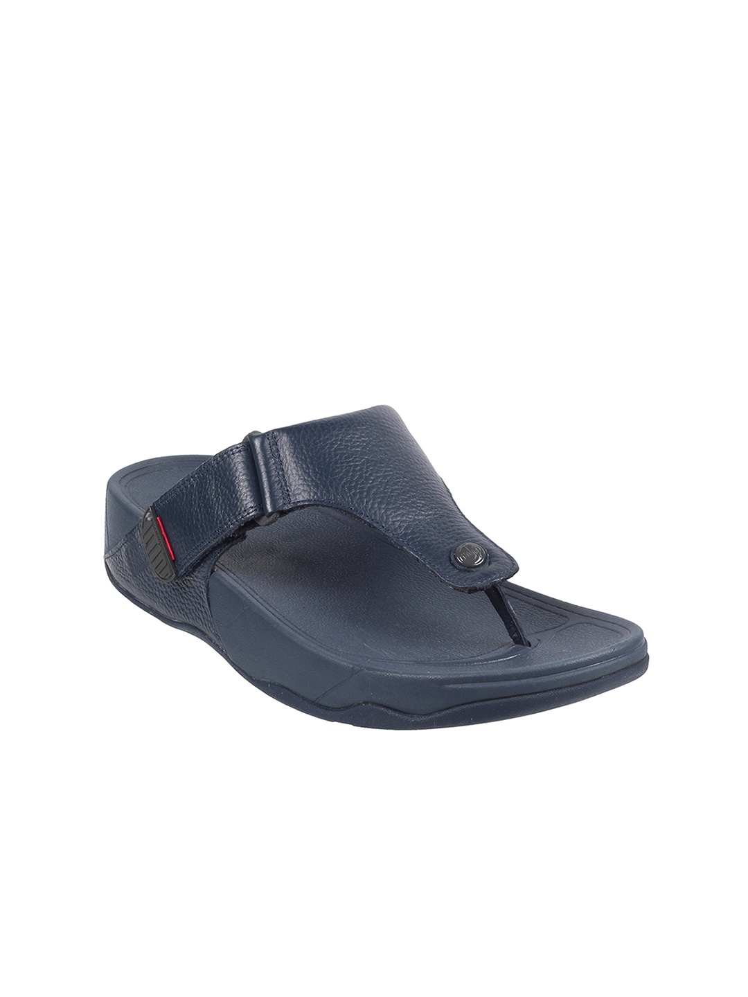 

fitflop Men Leather Comfort Sandals, Blue