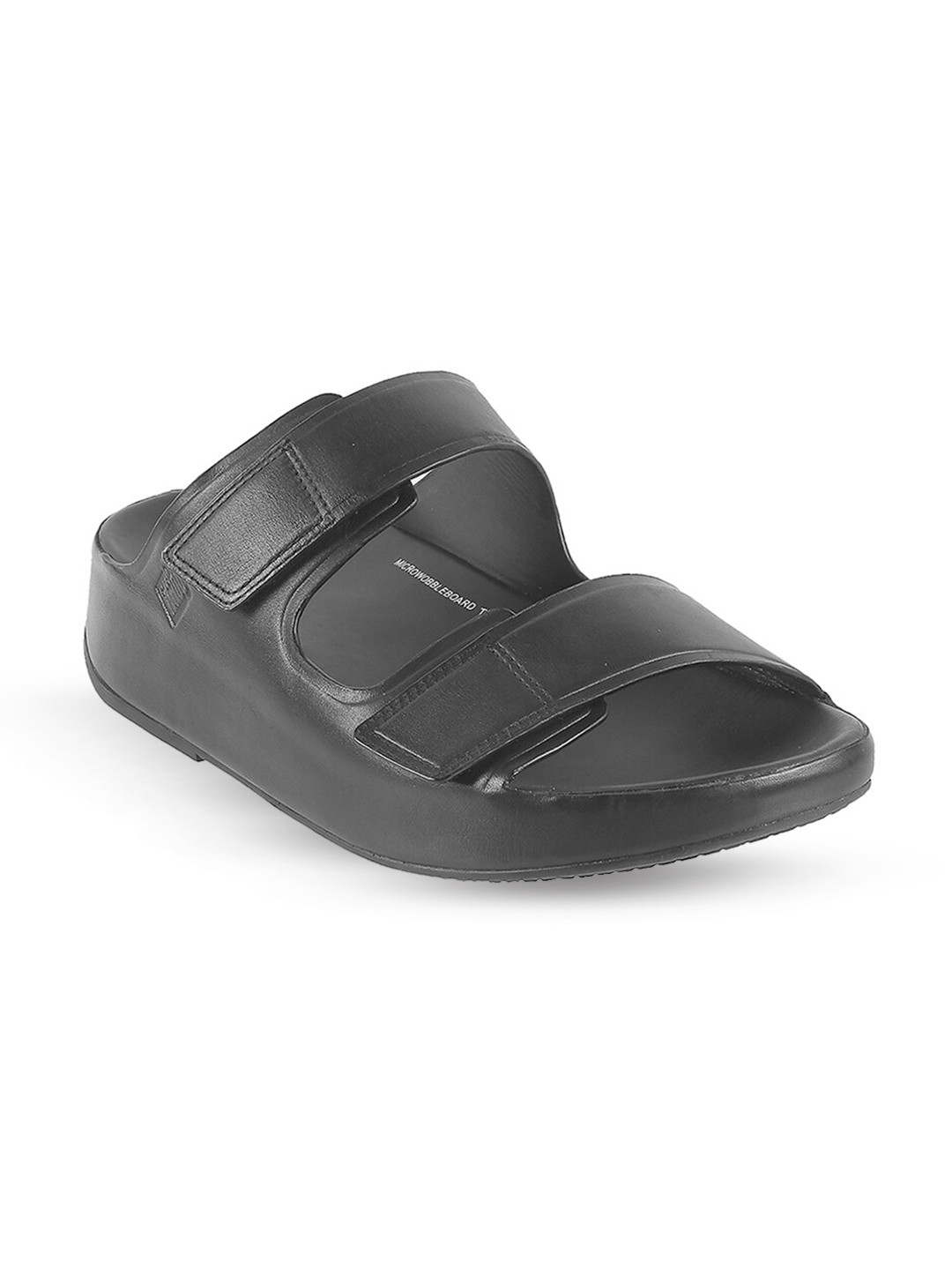 

fitflop Leather Slip-On Comfort Sandals, Black