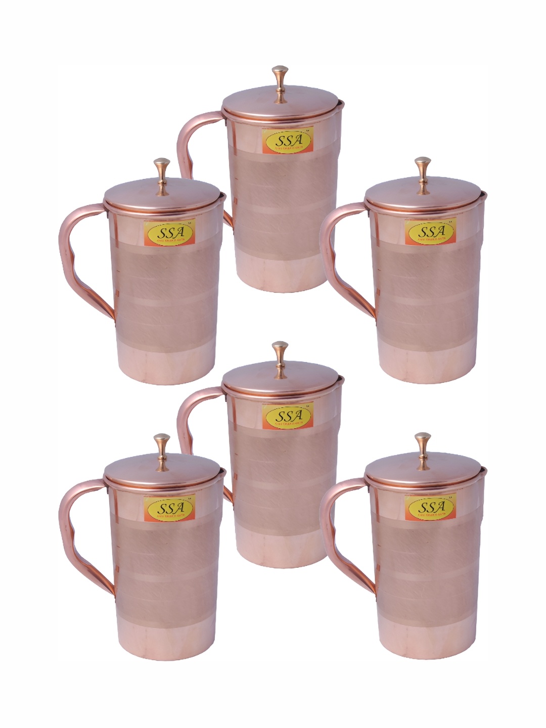 

Shivshakti Arts Brown Easy to Clean Copper Water Jugs