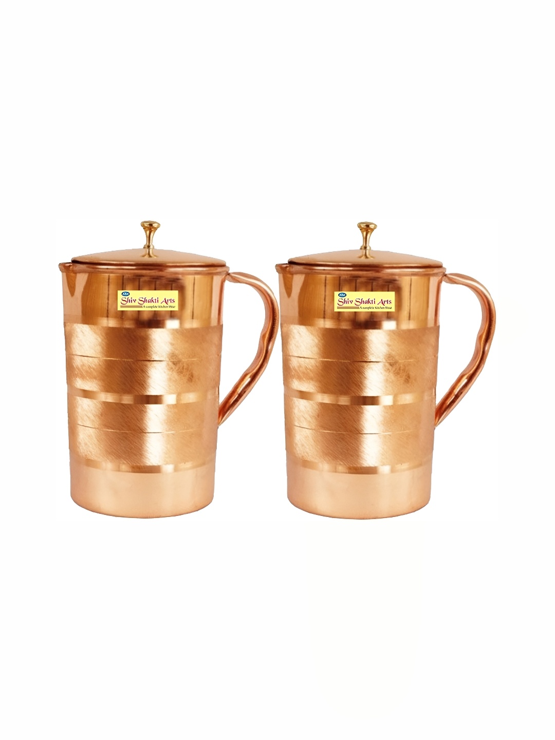 

Shivshakti Arts Yellow Easy to Clean Copper Water Jugs