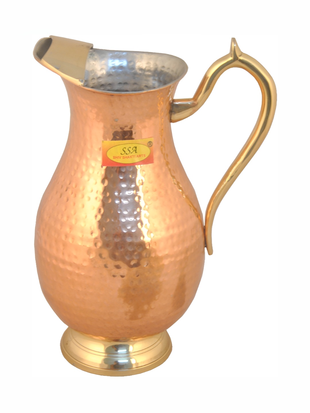 

Shivshakti Arts Brown Textured Copper Easy to Clean Water Jugs 2 L