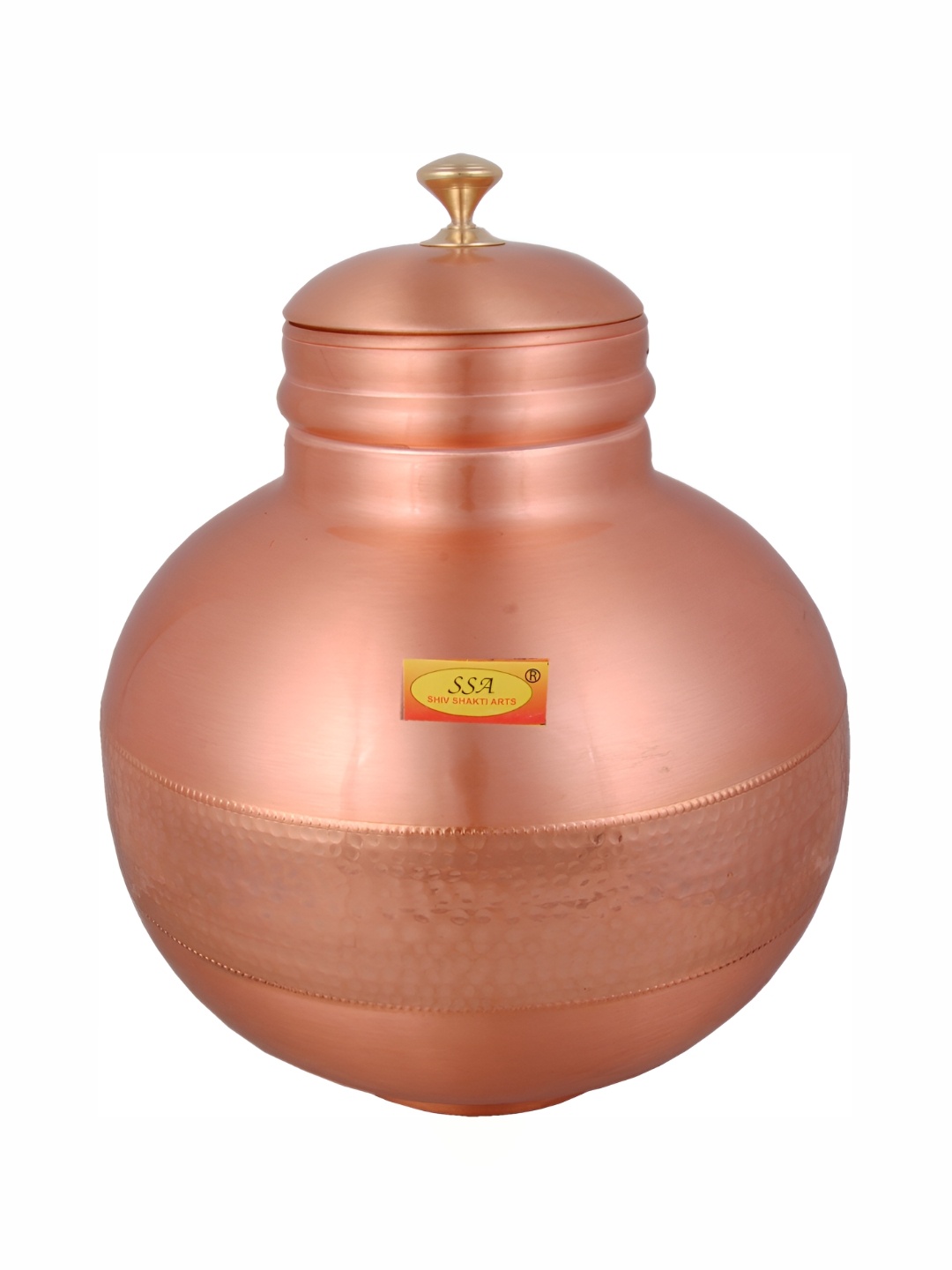 

Shivshakti Arts Brown Textured Copper Easy to Clean Water Jugs 1.3 L